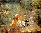 Berthe Morisot On The Veranda painting